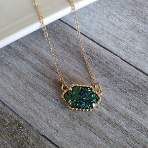 Emerald Forest Druzy Necklace
